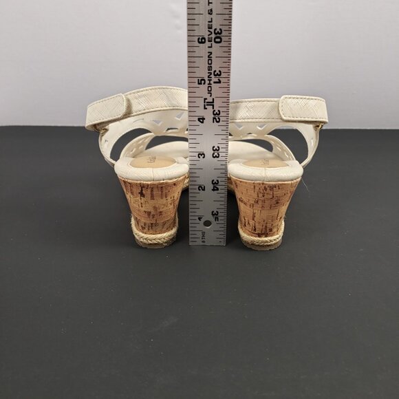 Croft & Barrow Sandals Sz 7 Womens 2.5" Cork Heel Adjustable Shoes Wedge - Picture 8 of 14